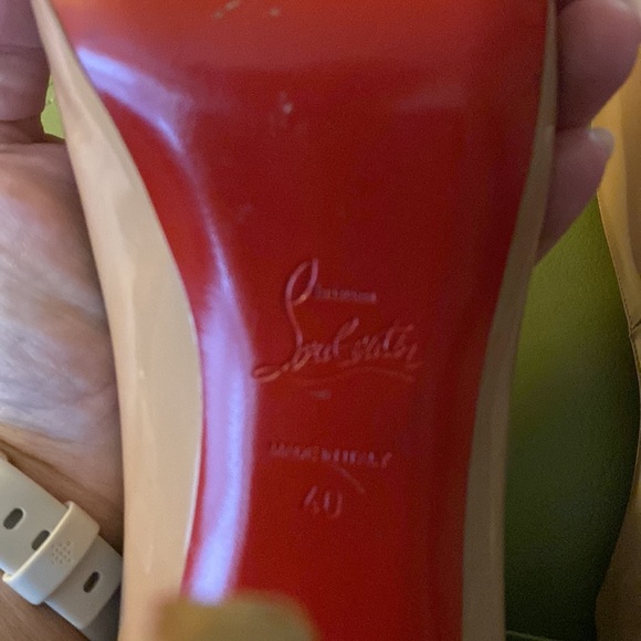 EUC Christian Louboutin Very Prive 120 Nude Open Toe Heels Size 40 - Picture 5 of 7